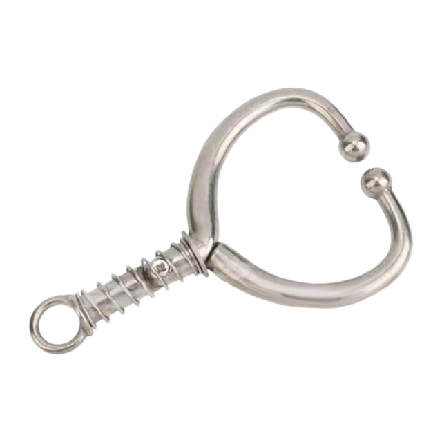 Bloqueo automático de anillo de nariz de toro de ganado, conveniente resistente práctico, fácil de usar, animales de granja de ganado acero inoxidable 14.5cmx9.6cm