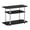 Americano/Chrome, variant on Wood TV stand in Americano, Chrome finish, three-tier shelving, media storage