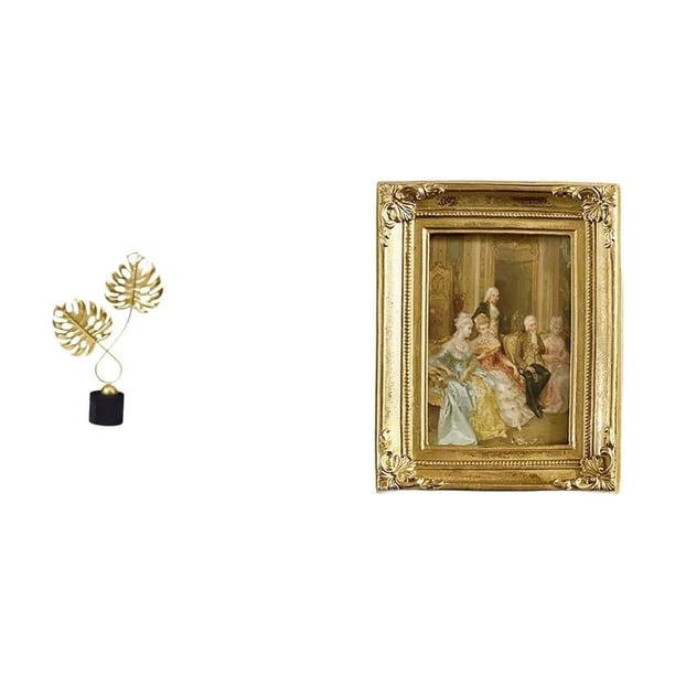 Figura Decorativa De Resina Con Forma De Hoja Y Marco De Fotos De Cristal, Ideal Para Escritorio, Mesa, Armario, Dormitorio, Oficina O Como Decoración Para Inauguración De Casa.