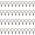 thumbnail image 3 of Curtain Rings - 80 Pack Curtain Clips with Rings Metal Closed Curtain Rings with Clips 1.26 Inch Interior Diameter Rustproof Bronze Curtain Ring Clips Hooks Hanging Clips Rings Drapery Curtain Hanger, 3 of 5