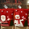 thumbnail image 2 of Decoración de Navidad, funda para silla, funda para de comedor, calcomanía de Hotel para el hogar, diseño bonito, accesorios para el Kits de decoración para fiestas Patrón de muñeco de nieve Inteprter HA069924-02, 2 of 6