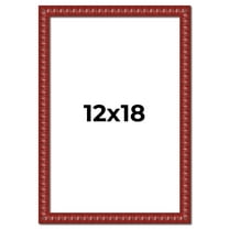 12x18 Frame Red Solid Wood Picture Frame Width 1 Inches | Interior Frame Depth 0.375 Inches |