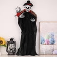 thumbnail image 1 of Danhjin Couronne d'Halloween Couronne d'Halloween, Couronne de Squelette avec Décorations de Roses de Squelette, Couronne d'Halloween pour Décoration d'Halloween Intérieure Extérieure Fenêtre Mur., 1 of 5