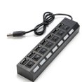 thumbnail image 1 of Adaptateur Multiple Convertisseur USB 4/7 Ports Haute Vitesse, Interrupteur Marche/arrêt pour PC Portable, 1 of 7