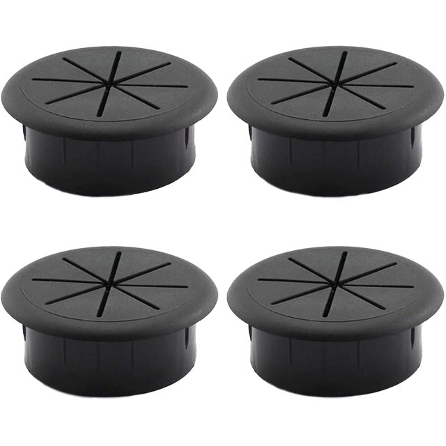 Pasacables de escritorio de 4 piezas Pasacables de mesa con cubierta de pasacables de 4 piezas