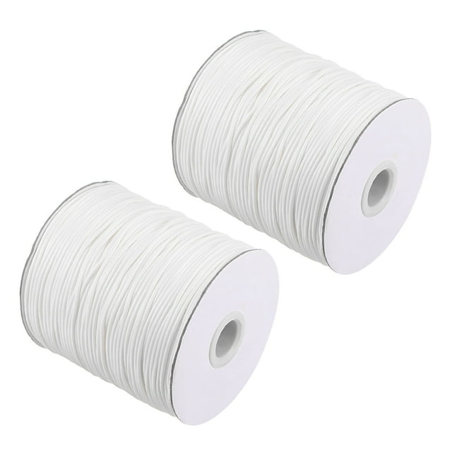 Unique Bargains 2 Packs Beading Thread Bracelet Weave Bead Craft Cord 1.5mm 158M/Roll (172-Yards) Decorative String, White