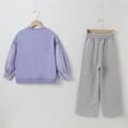 thumbnail image 4 of Sngxgn Girl's Sweaters Set 2 Piece Outfits Rib-Knit Sweatsuits Cute Pullover Sweatshirt and Sweatpants Kids Tracksuits(Purple,11-12 Years), 4 of 9