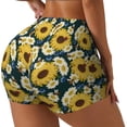 thumbnail image 2 of Naloa Sunflowers Biker Shorts for Women Seamless Scrunch Short Women’s Yoga Shorts for Gym Running Sport Shorts - Large, 2 of 9