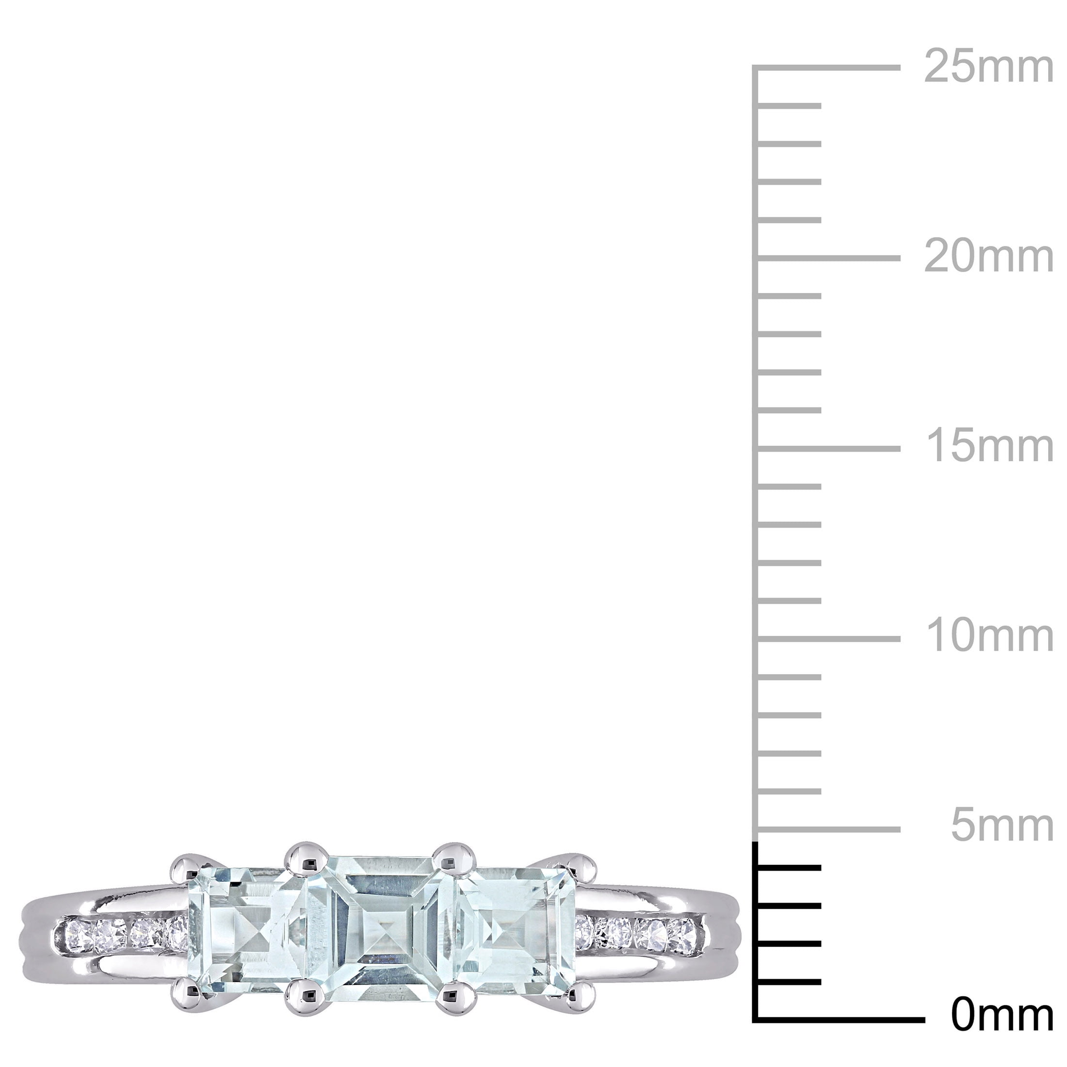 Everly Women's Aquamarine 10k White Gold Ring