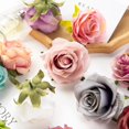 thumbnail image 3 of Flores artificiales de 100 piezas, rosas grandes para fiesta de boda, álbum de recortes, jardín, decoración del hogar, accesorios nupciales, Corona de Navidad, 3 of 4