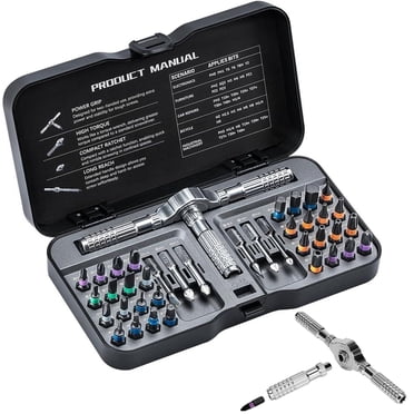 40 in 1 Magnetic Screwdriver Set, Multi-Bit Repair Tool Kit with Ratchet Handle, DIY Professional Ratchet Tool Kit  for Furniture, Computer, Bicycle