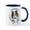 White/Navy Inside, variant on CafePress - Blue Merle Sheltie IAAM Mug - 11 oz Ceramic Mug - Novelty Coffee Tea Cup