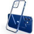 thumbnail image 1 of Crystal Clear Compatible for iPhone 12 Pro Max Case, [Against-Yellowing] Slim Yet Shockproof Soft Silicone Sturdy Thin Phone Case Compatible for iPhone 12 Pro Max Luxury Square Frame Plating Cases, 1 of 5