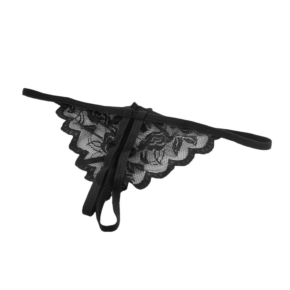 Women Lingerie Crotchless Lace Panties Butterfly Underwear T Back