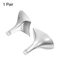 thumbnail image 3 of Uxcell 1pair Heel Repair Replacement 1.85"x2.05" High Stiletto Heel DIY for Women Shoe, Silver Tone, 3 of 5