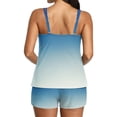 thumbnail image 4 of Tummy Control Tankini Swimsuits for Women, Lightweight Gradient Two Piece Bathing Suits, Swim Top with Boyshorts, 2XL, 4 of 6