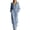 Blue, variant on Tqcoqu Women's Corduroy Hooded Jumpsuit with Pocket,Half Zip Front Elastic High Waist Loose Long Sleeve One Piece Casual Outfit