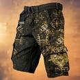 thumbnail image 2 of CONZONE Mens Cargo Shorts Viking Mythology Graphic Y2K Straight Leg Cargo Shorts for Men Lightweight Relaxed Fit Streetwear Outdoor Shorts With Pockets, 2 of 3