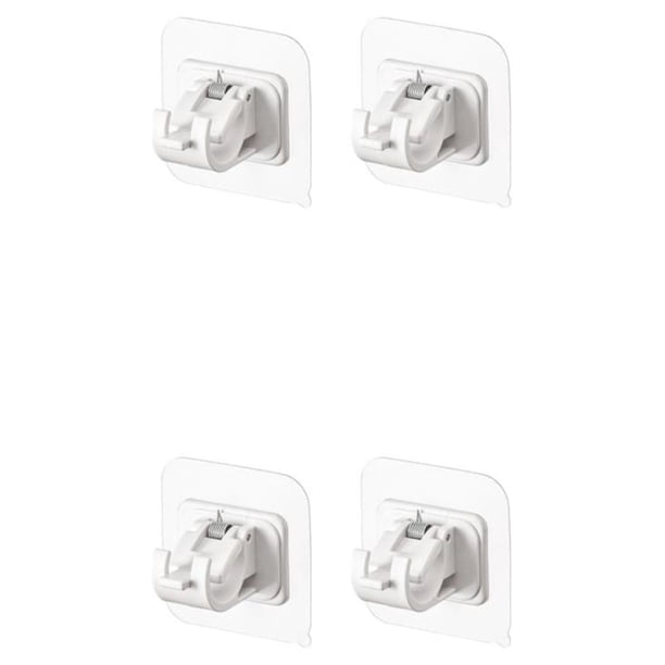 Soporte para barra de cortina Wosthever para baño cocina ventana desmontable Blanco 2 piezas