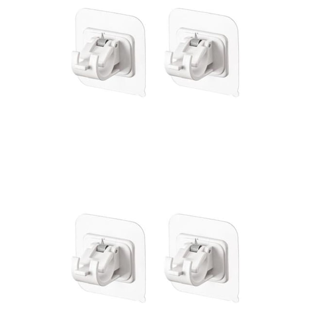 Soporte para barra de cortina Wosthever para baño cocina ventana desmontable Blanco 2 piezas