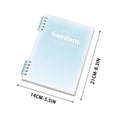 thumbnail image 3 of Detachable Coil Notebook, Gradient Transparent Cover with Rearrangeable Pages for Notes and Journaling, Green, 3 of 6