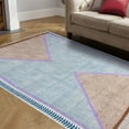 thumbnail image 2 of Casavani Indian Handmade Cotton Bedroom Rug, Blue 9x12 feet, 2 of 6
