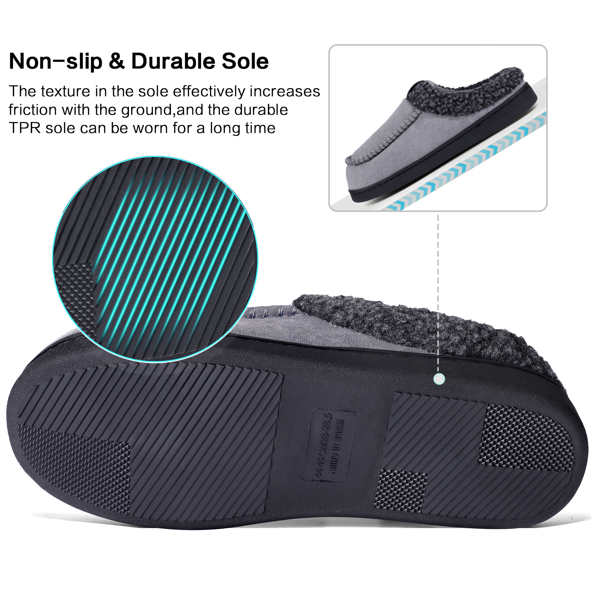 Ecetana Men's Memory Foam Fuzzy Slippers photo 4