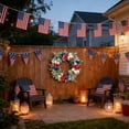 thumbnail image 5 of Nkmbld 4th of July Patriotic Wreaths for Front Door, Independence Day White Blue Red Garland for Memorial Day Veterans Day Front Door Decoration, 5 of 6