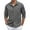 Dark Gray #045, variant on Knosfe Men's Casual Button Down Shirts Long Sleeve Untucked Shirts Regular Fit Linen Shirt Navy L