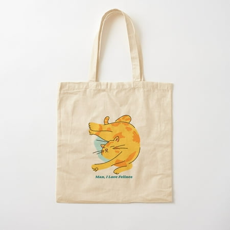 Man I Love Felines Funny Cat Lover Shirt Gift For Men Birthday Cotton Tote Bag Canvas Tote Bag  Family Gift For Mother  Her