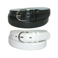 thumbnail image 1 of CTM® Ceinture Habillée en Cuir 1 1/8 Pouce (Lot de 2 Couleurs) (pour Femmes), 1 of 2