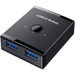 KSRplayer Bi-Directional USB 3.0 Switch Selector, 2 PCs Sharing, 5Gbps, for Mouse Keyboard Printer Scanner