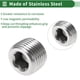 thumbnail image 3 of Accesorios de tubería de acero inoxidable Unique Bargains 1/2"NPT Tapón hexagonal con rosca externa 0.59" Longitud 2 Pcs, 3 of 7