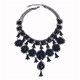 thumbnail image 1 of Jumpingount Collar de joyería de moda Gargantilla Collar largo de cristal Adorno de cuello de gota de agua Cadena de declaración ajustable Banquete Ropa, zapatos y accesorios Miscelánea Jumpingount AP014788-00, 1 of 6