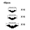 thumbnail image 2 of YIKA 2025 New Halloween Stereoscopic Lighted Bats, LED Color Lighted Bats Halloween Decoration, Upgrade LED Glowing Bat Group Hanging Wall Luminous Glow Clings Multipack 48pcs E, 2 of 7