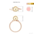 thumbnail image 5 of ANGARA Golden South Sea Cultured Pearl Bypass Engagement Ring in 14K Rose Gold for Women | June Birthstone, Birthday, Anniversary, Jewelry Gift for Women | Pearl Ring, 5 of 8