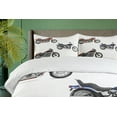 thumbnail image 4 of Ambesonne Motorcycle Duvet Cover Sets, Hippie Style Travel, 2-King, Orange Black, 4 of 7