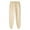Beige, variant on 2024 Men's Fleece Lined Pants Casual Baggy Hiphop Dance Jogger Sweatpants Winter Warm Drawstring Zipper Pockets Elastic Trousers Yellow