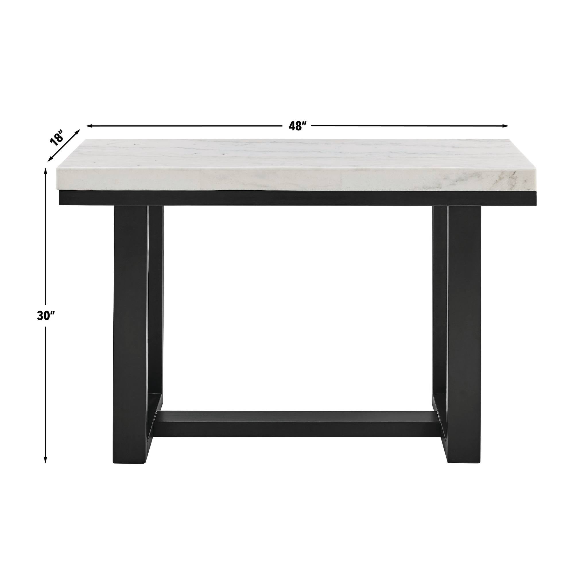 Steve Siver Artemis White Marble Top Console Table