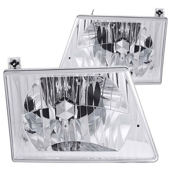 ANZO USA 111026 92-06 ECONOLINE HEADLIGHTS CRYSTAL CHROME