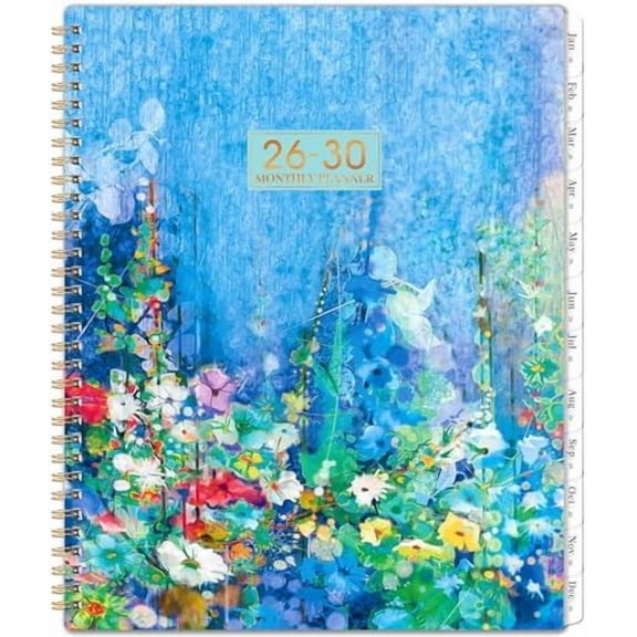 2026-2030 Monthly Planner - Jan 2026 - Dec 2030, 5 Year Monthly Calendar 2026-2030, 11" x 9", 60-Months 5 Year Calendar Planner, Tabs, Back Pocket, Holidays, Twin-Wire Binding, Note Pages$$Office