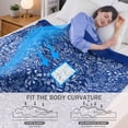 thumbnail image 7 of Teler Weighted Blanket for Adults 20 lbs, 48" x 72" Cooling Printed Heavy Blanket for Bed Sofa, Navy Blue, 7 of 7
