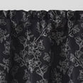 thumbnail image 2 of VCNY Home Carmen 2-Piece Black Floral Rod Pocket Light-Filtering Curtain Panel Set, 38" x 63", 2 of 5