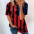thumbnail image 2 of Blusa suelta de manga corta con cuello redondo y estampado a la moda para mujer Pompotops hfajkhk129921, 2 of 5