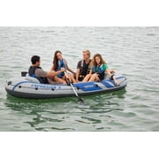 Intex Excursion 4 Inflatable Rafting/Fishing Boat Set With 2 Oars | 68324EP