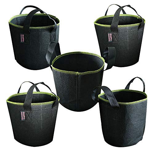 Details about   3Pcs 3/5 Gallon Grow Bag Non-Woven Aeration Garden Plant Fabric Container Handle 