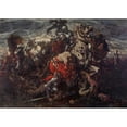 thumbnail image 2 of Karl Ludwig Hassmann 18x14 Gold Ornate Wood Frame and Double Matted Museum Art Print Titled - The Battle of Pavia (1912), 2 of 4