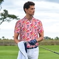 thumbnail image 3 of Honeii Festive Christmas Stocking Cheer Print Polo Shirt, A Classic Short-Sleeved, Button-Down Golf Shirt for Men,Mens Polo Shirts Short Sleeve-Medium, 3 of 6