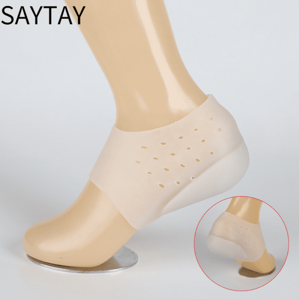 SAYTAY Heel Cup Insoles Half Height Increase Insoles Invisible Silicone