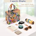 thumbnail image 5 of FORMRS Womens Corduroy Tote Bag Crossbody Shoulder Handbag with Pocket, Purple Cityscape Painting, 5 of 7